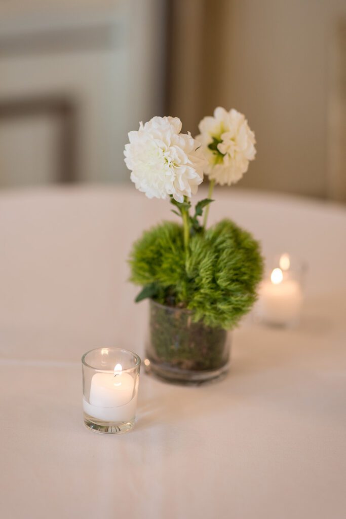 Wedding Flowers And Candle
