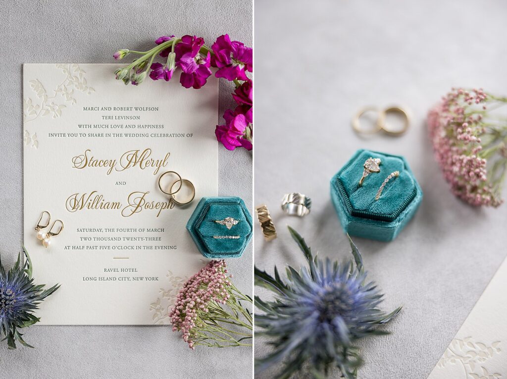 Wedding Ring And Invitation Card
